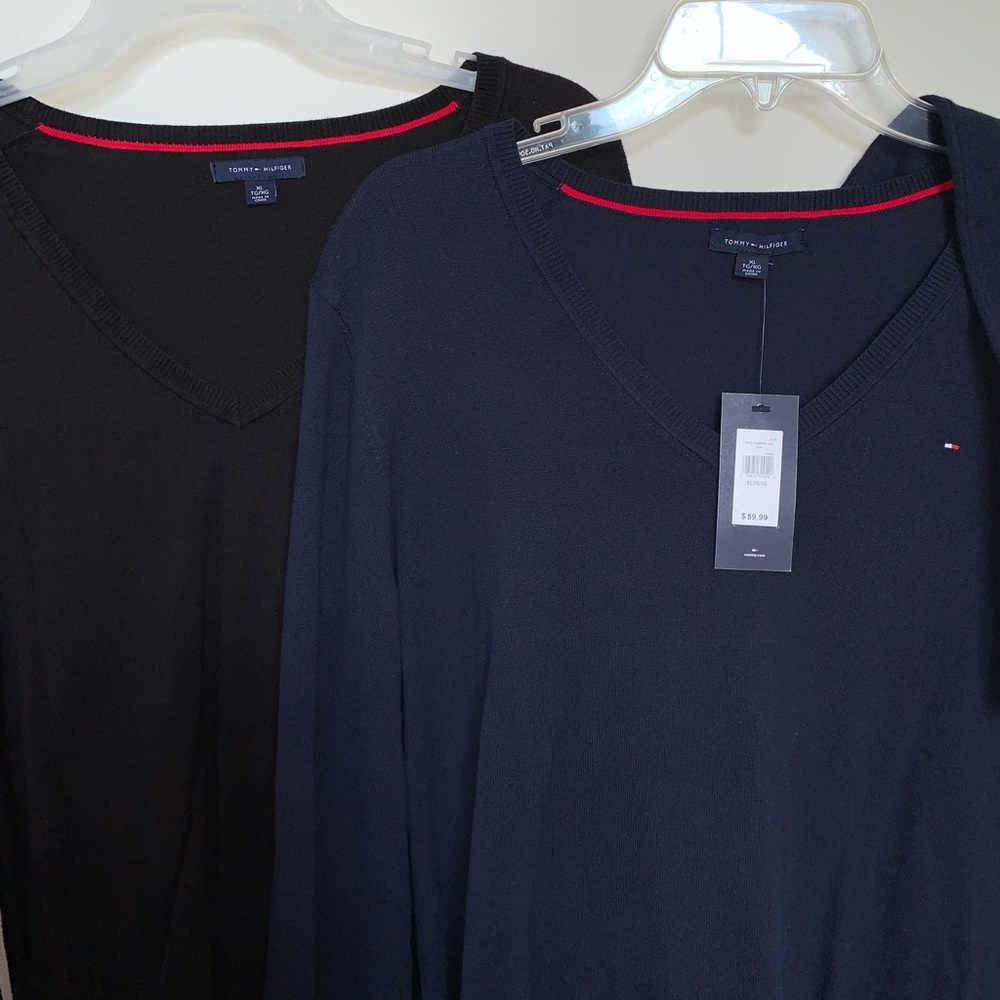 Blk and Blue Tommy Hilfiger sweaters
